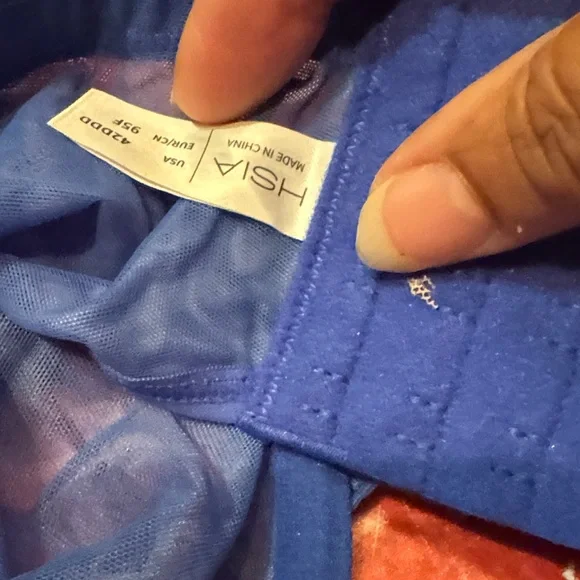 HSIA Blue Patterned Women's Bra - Picture 6 of 6